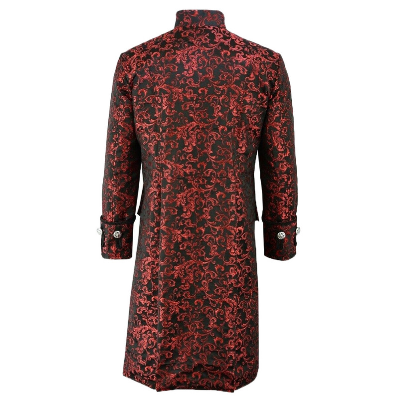 Gothic Sleeve Ležerna gothic jakna Button Steampunk Halloween svečana jakna Muška duga viktorijanska Clot jakna Frak Vintage Novo