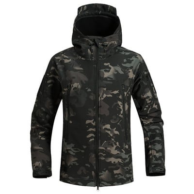 Μπλουζάκι Camo μακρυμάνικο ανδρικό με κουκούλα τσέπης Casual Στρατός Στρατιωτική Τακτική Υπαίθρια Στολή Μάχης Ρούχα Κυνηγιού Παλτό