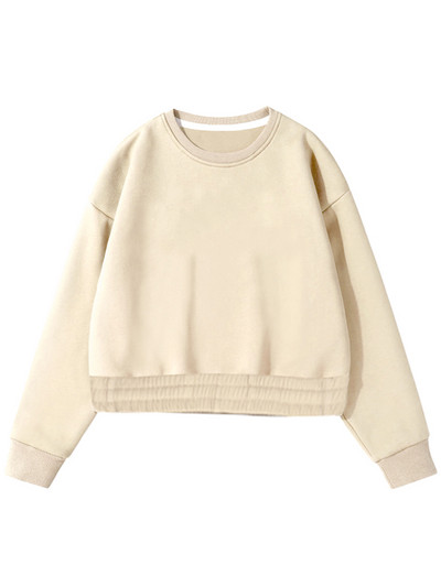 Aachoae Γυναικεία φούτερ με κουκούλα φλις 100% βαμβακερή αθλητική φόρμα 2022 Χειμώνας Ιαπωνικό Casual Loose Jumper