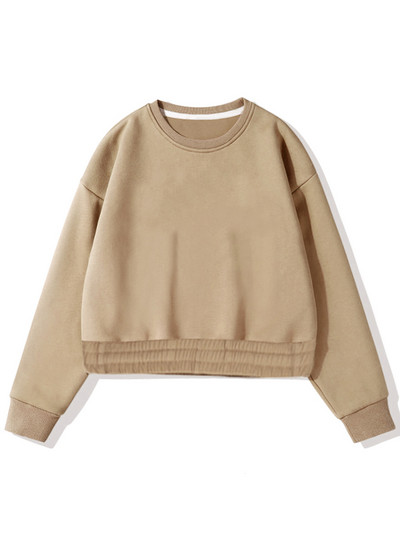 Aachoae Γυναικεία φούτερ με κουκούλα φλις 100% βαμβακερή αθλητική φόρμα 2022 Χειμώνας Ιαπωνικό Casual Loose Jumper