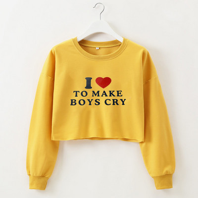 Μόδα γυναικεία casual μακρυμάνικη μονόχρωμη μπλούζα πουλόβερ, καλοκαιρινό φθινόπωρο, casual αθλητικά ρούχα Crop Loose παλτό πουλόβερ