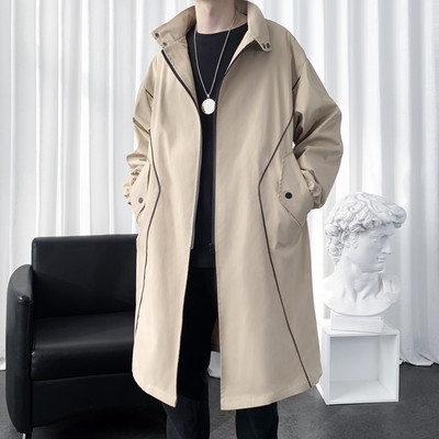 Καμπαρντίνα με κουκούλα για άντρες Μόδα Άνοιξη Φθινόπωρο Harajuku Windbreaker πανωφόρι Ανδρικό χιπ χοπ ανδρικό μπουφάν