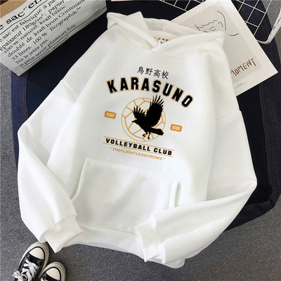2022 Ιαπωνικά Anime 90s Hoodie Women Haikyuu Funny Karasuno Fly High Streetwear Χειμερινή μόδα Ζεστά φούτερ Unisex