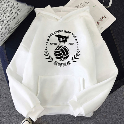 2022 Ιαπωνικά Anime 90s Hoodie Women Haikyuu Funny Karasuno Fly High Streetwear Χειμερινή μόδα Ζεστά φούτερ Unisex
