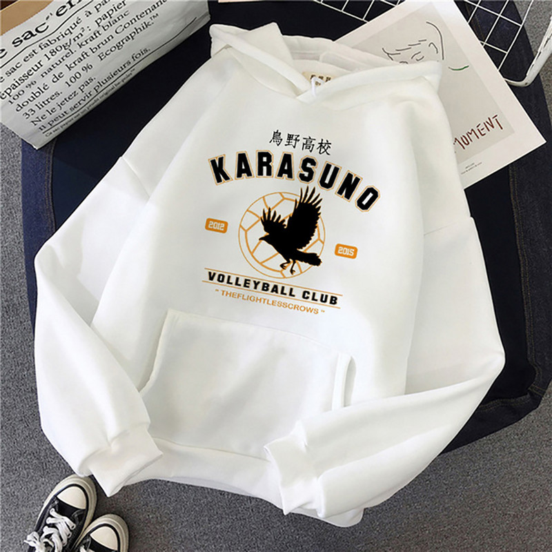 2022 Ιαπωνικά Anime 90s Hoodie Women Haikyuu Funny Karasuno Fly High Streetwear Χειμερινή μόδα Ζεστά φούτερ Unisex