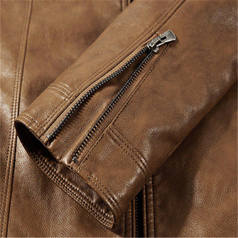 Ανδρικά δερμάτινα μπουφάν μοτοσικλέτας 4XL 5XL Man Pu Streetwear Παλτό Mans Bomber Suits Windbreaker LBZ32