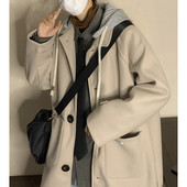 2023 Trench muška majica s kapuljačom Proljetni i jesenski trenč muški kaput Ležerna muška ulična odjeća Hip hop kaputi Harajuku kaput