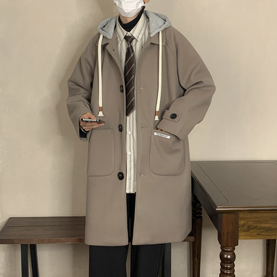 2023 Trench muška majica s kapuljačom Proljetni i jesenski trenč muški kaput Ležerna muška ulična odjeća Hip hop kaputi Harajuku kaput