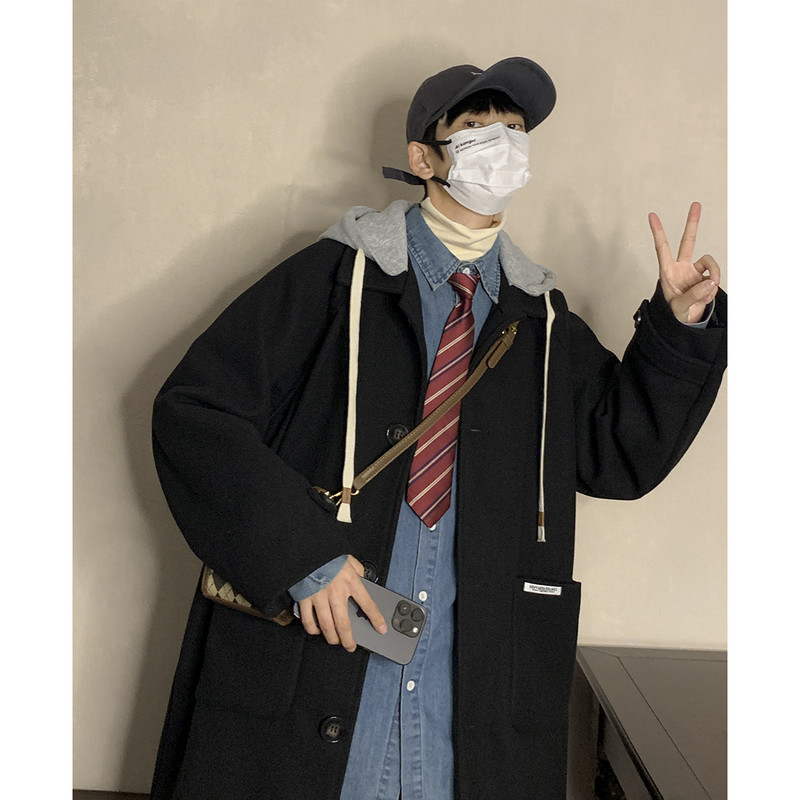 2023 Trench muška majica s kapuljačom Proljetni i jesenski trenč muški kaput Ležerna muška ulična odjeća Hip hop kaputi Harajuku kaput