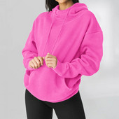 Harajuku majice s kratkim rukavima za žene, jednobojne jakne s patentnim zatvaračem, veliki pulover s dugim rukavima, široke ležerne korejske nove jakne hudi ženski