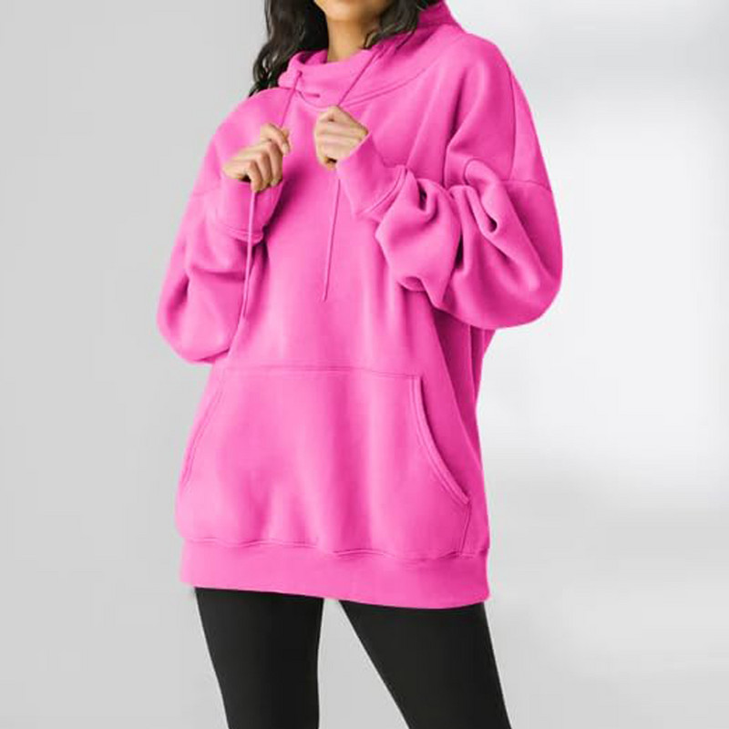 Harajuku majice s kratkim rukavima za žene, jednobojne jakne s patentnim zatvaračem, veliki pulover s dugim rukavima, široke ležerne korejske nove jakne hudi ženski