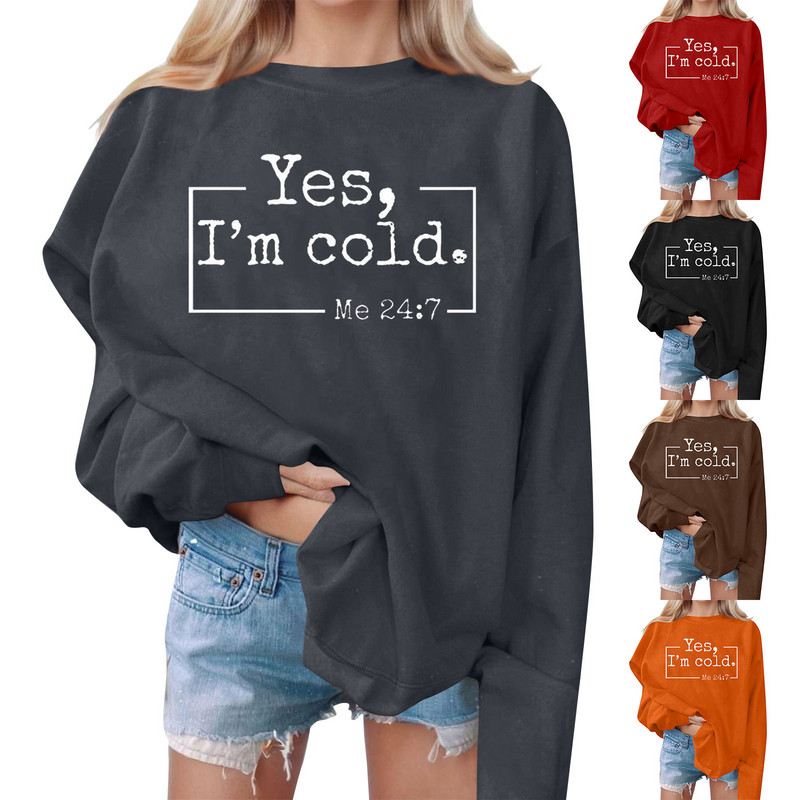 Ženska Harajuku bluza Jesen Zima Ležerna majica s okruglim izrezom i dugim rukavima Opušteni kroj Pulover od flisa 한국 동대문 고퀄 의류