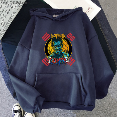 Κορεατικά Zombie Hoodies Ανδρικά φούτερ με κουκούλα Gothic Graphic Kpop Streetwear Γυναικεία μακρυμάνικο πουλόβερ Harajuku