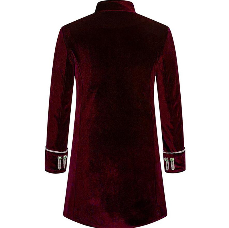 Noble Vintage muška jakna Srednjovjekovni Cosplay Velet Prince Kaput Retro Wedding Blazer Gothic Steampunk Karneval Party Knight Top