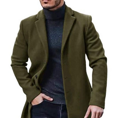 Koji će podebljani kaput srednje dužine muškarci odabrati za vuneni kaput? Vruća rasprodaja jesen/zima 2023. u više boja i veličina