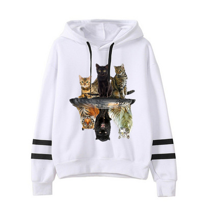 Harajuku majica s kapuljačom dugih rukava s kapuljačom s kapuljačom i tigrom za žene Jesensko-zimska odjeća Smiješne majice s kapuljačom za djevojke s printom