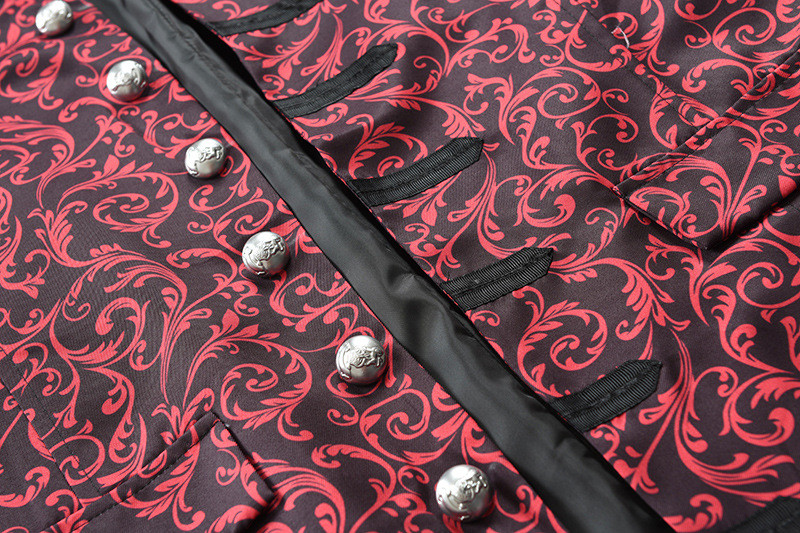 Steampunk Ανδρικό παλτό Jacquard Ανδρικό παλτό Vintage Μεσαιωνικό Gothic Ανδρικό Μακρύ παλτό Halloween Cosplay Prince Trench Coats Ανδρικά 5XL