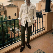 2022 φθινόπωρο χειμώνα νέο παλτό ανδρική ριγέ μεγάλη φόρμα μακρυμάνικο πουκάμισο