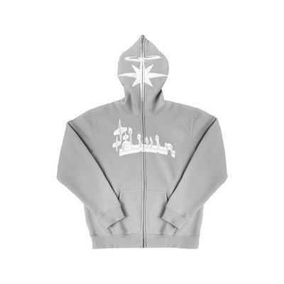 Γυναικεία φούτερ με κουκούλα Y2K Κέντημα με κουκούλα μόδας Φούτερ με μακρυμάνικο φερμουάρ πάνω από το πρόσωπο Φθινοπωρινά streetwear