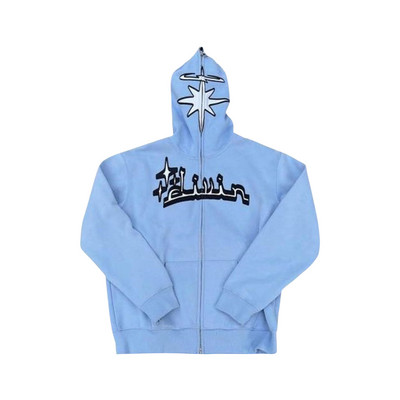 Γυναικεία φούτερ με κουκούλα Y2K Κέντημα με κουκούλα μόδας Φούτερ με μακρυμάνικο φερμουάρ πάνω από το πρόσωπο Φθινοπωρινά streetwear