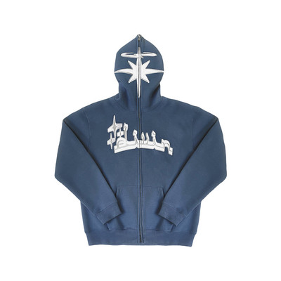 Γυναικεία φούτερ με κουκούλα Y2K Κέντημα με κουκούλα μόδας Φούτερ με μακρυμάνικο φερμουάρ πάνω από το πρόσωπο Φθινοπωρινά streetwear