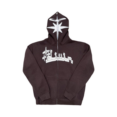 Γυναικεία φούτερ με κουκούλα Y2K Κέντημα με κουκούλα μόδας Φούτερ με μακρυμάνικο φερμουάρ πάνω από το πρόσωπο Φθινοπωρινά streetwear