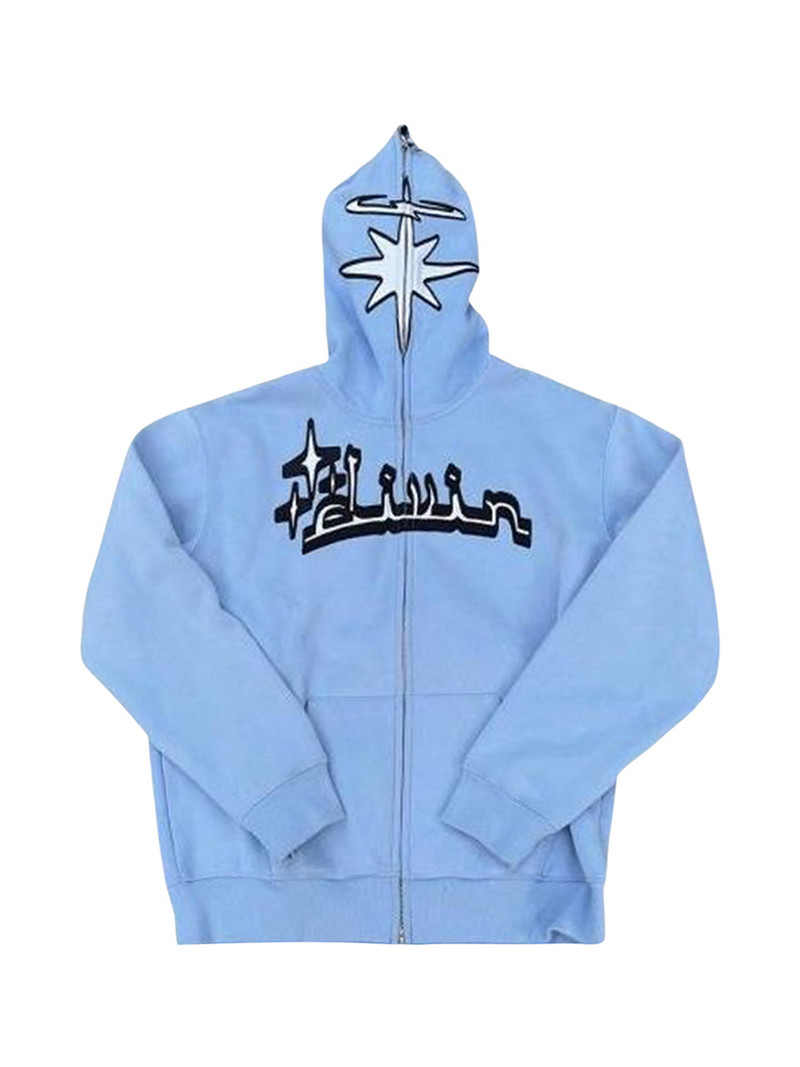 Γυναικεία φούτερ με κουκούλα Y2K Κέντημα με κουκούλα μόδας Φούτερ με μακρυμάνικο φερμουάρ πάνω από το πρόσωπο Φθινοπωρινά streetwear