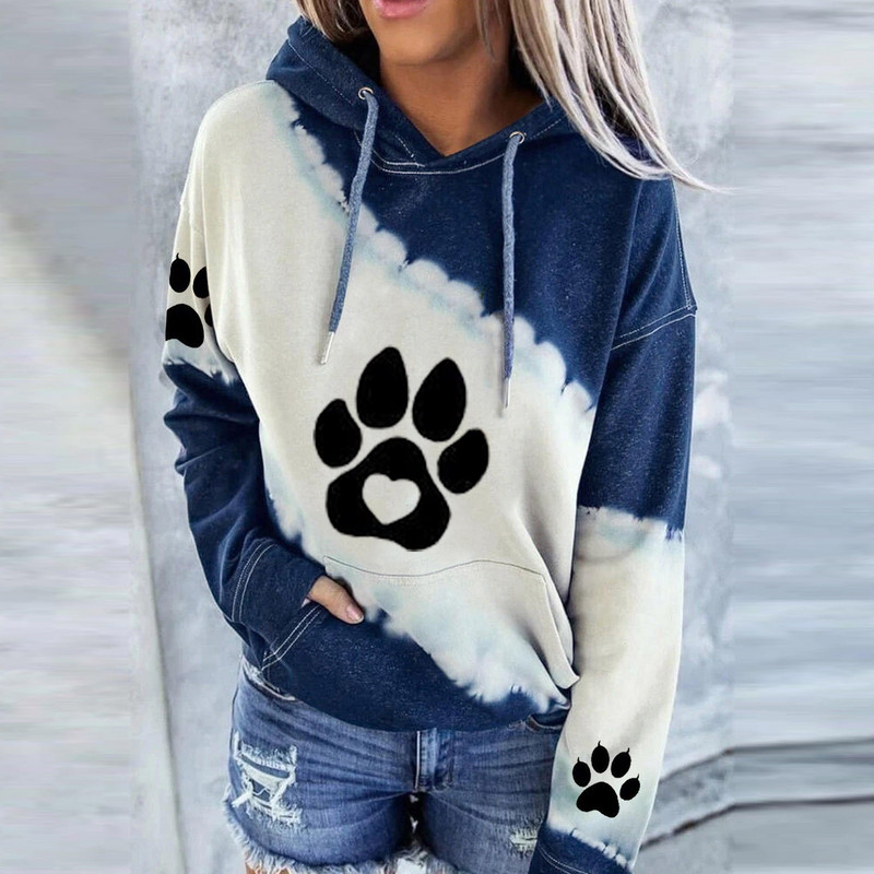 2023 Νέα μόδα Γυναικεία μακρυμάνικα φούτερ με κουκούλα Streetwear Φούτερ Harajuku πουλόβερ Kawaii Cat με εμπριμέ μπουφάν για κορίτσια