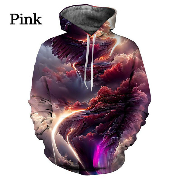 2023. aasta lahe kapuuts, Unisex 3D Prindiga Värvilised moerõivad Värvitrükiga Psühhedeelsed kapuutsiga topid