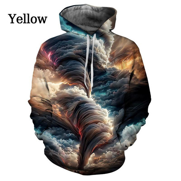 2023. aasta lahe kapuuts, Unisex 3D Prindiga Värvilised moerõivad Värvitrükiga Psühhedeelsed kapuutsiga topid