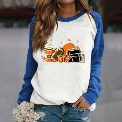 Γραφικό νέο σε φούτερ Γυναικεία φαρδιά μακρυμάνικα φθινοπωρινά χειμωνιάτικα ρούχα Μόδα γυναικείων ενδυμάτων 2023 Μπλούζες εκτύπωσης για την Ημέρα των Ευχαριστιών