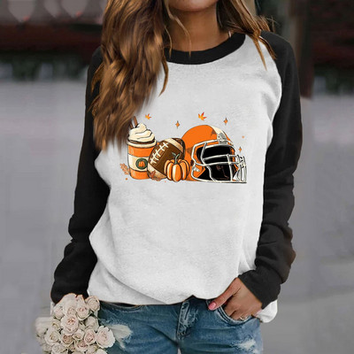 Γραφικό νέο σε φούτερ Γυναικεία φαρδιά μακρυμάνικα φθινοπωρινά χειμωνιάτικα ρούχα Μόδα γυναικείων ενδυμάτων 2023 Μπλούζες εκτύπωσης για την Ημέρα των Ευχαριστιών