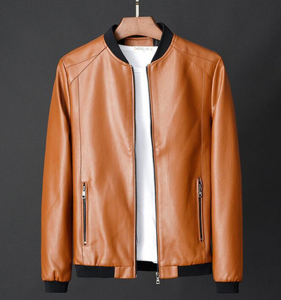 Ανδρικό δερμάτινο μπουφάν VXO Μάρκα Casual Zipper Λεπτό δερμάτινο παλτό Πολλαπλών στυλ Ανδρικό δερμάτινο μπουφάν χειμωνιάτικο