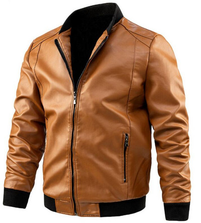 Ανδρικό δερμάτινο μπουφάν VXO Μάρκα Casual Zipper Λεπτό δερμάτινο παλτό Πολλαπλών στυλ Ανδρικό δερμάτινο μπουφάν χειμωνιάτικο