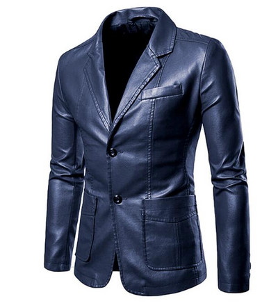 Ανδρικό δερμάτινο μπουφάν VXO Μάρκα Casual Zipper Λεπτό δερμάτινο παλτό Πολλαπλών στυλ Ανδρικό δερμάτινο μπουφάν χειμωνιάτικο