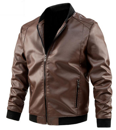 Ανδρικό δερμάτινο μπουφάν VXO Μάρκα Casual Zipper Λεπτό δερμάτινο παλτό Πολλαπλών στυλ Ανδρικό δερμάτινο μπουφάν χειμωνιάτικο