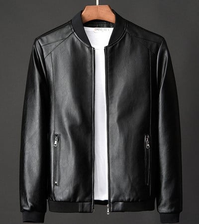 Ανδρικό δερμάτινο μπουφάν VXO Μάρκα Casual Zipper Λεπτό δερμάτινο παλτό Πολλαπλών στυλ Ανδρικό δερμάτινο μπουφάν χειμωνιάτικο