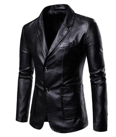 Ανδρικό δερμάτινο μπουφάν VXO Μάρκα Casual Zipper Λεπτό δερμάτινο παλτό Πολλαπλών στυλ Ανδρικό δερμάτινο μπουφάν χειμωνιάτικο