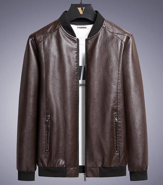 Ανδρικό δερμάτινο μπουφάν VXO Μάρκα Casual Zipper Λεπτό δερμάτινο παλτό Πολλαπλών στυλ Ανδρικό δερμάτινο μπουφάν χειμωνιάτικο