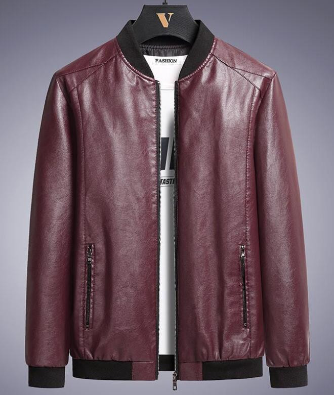 Ανδρικό δερμάτινο μπουφάν VXO Μάρκα Casual Zipper Λεπτό δερμάτινο παλτό Πολλαπλών στυλ Ανδρικό δερμάτινο μπουφάν χειμωνιάτικο