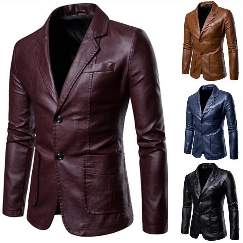 Ανδρικό δερμάτινο μπουφάν VXO Μάρκα Casual Zipper Λεπτό δερμάτινο παλτό Πολλαπλών στυλ Ανδρικό δερμάτινο μπουφάν χειμωνιάτικο