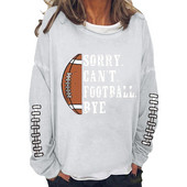 Μόδα Rugby Letter Φούτερ χωρίς κουκούλα Γυναικεία Φθινόπωρο Χειμώνας Harajuku Y2K Streetwear Γυναικεία φαρδιά πουλόβερ Μπλούζες με κουκούλα