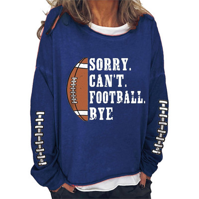 Μόδα Rugby Letter Φούτερ χωρίς κουκούλα Γυναικεία Φθινόπωρο Χειμώνας Harajuku Y2K Streetwear Γυναικεία φαρδιά πουλόβερ Μπλούζες με κουκούλα