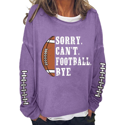 Μόδα Rugby Letter Φούτερ χωρίς κουκούλα Γυναικεία Φθινόπωρο Χειμώνας Harajuku Y2K Streetwear Γυναικεία φαρδιά πουλόβερ Μπλούζες με κουκούλα