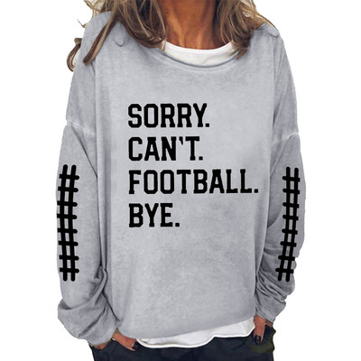 Μόδα Rugby Letter Φούτερ χωρίς κουκούλα Γυναικεία Φθινόπωρο Χειμώνας Harajuku Y2K Streetwear Γυναικεία φαρδιά πουλόβερ Μπλούζες με κουκούλα