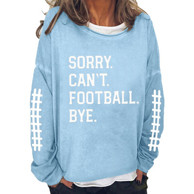 Μόδα Rugby Letter Φούτερ χωρίς κουκούλα Γυναικεία Φθινόπωρο Χειμώνας Harajuku Y2K Streetwear Γυναικεία φαρδιά πουλόβερ Μπλούζες με κουκούλα