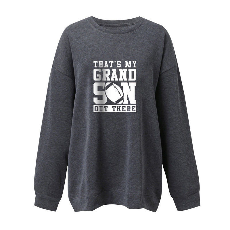 Loose Fit Ευέλικτο Rugby Letter Φούτερ χωρίς κουκούλες Γυναικείες Φθινοπωρινές χειμερινές πουλόβερ κουκούλες Top Αθλητικά ρούχα Harajuku Y2K