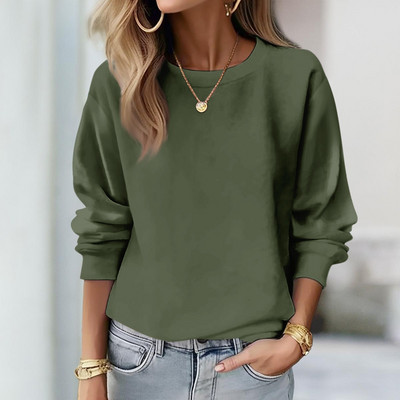 Ženska majica s kratkim rukavima Nova jednobojna majica s kapuljačom s dugim rukavima i O-izrezom, modna ženska ulična odjeća, spušteni pulover, džemperi, 6 boja, veličina S-XXXL