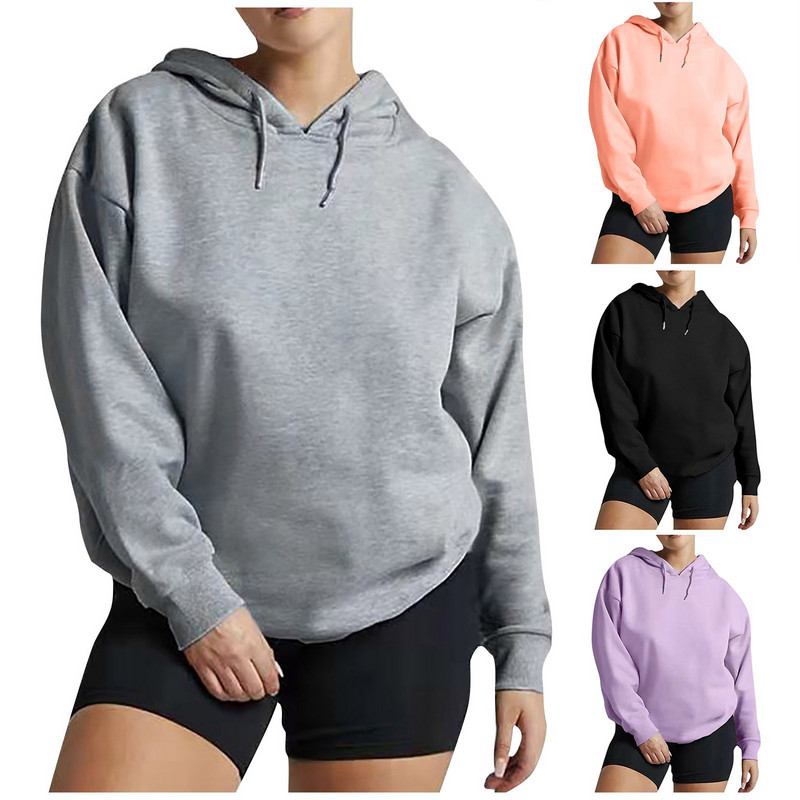 Ženske majice Fitness Running Street Jesen Zima Ženske majice s kapuljačom za tjelovježbu Dugi rukavi Sportska noćna trkačka majica s kapuljačom za jogu