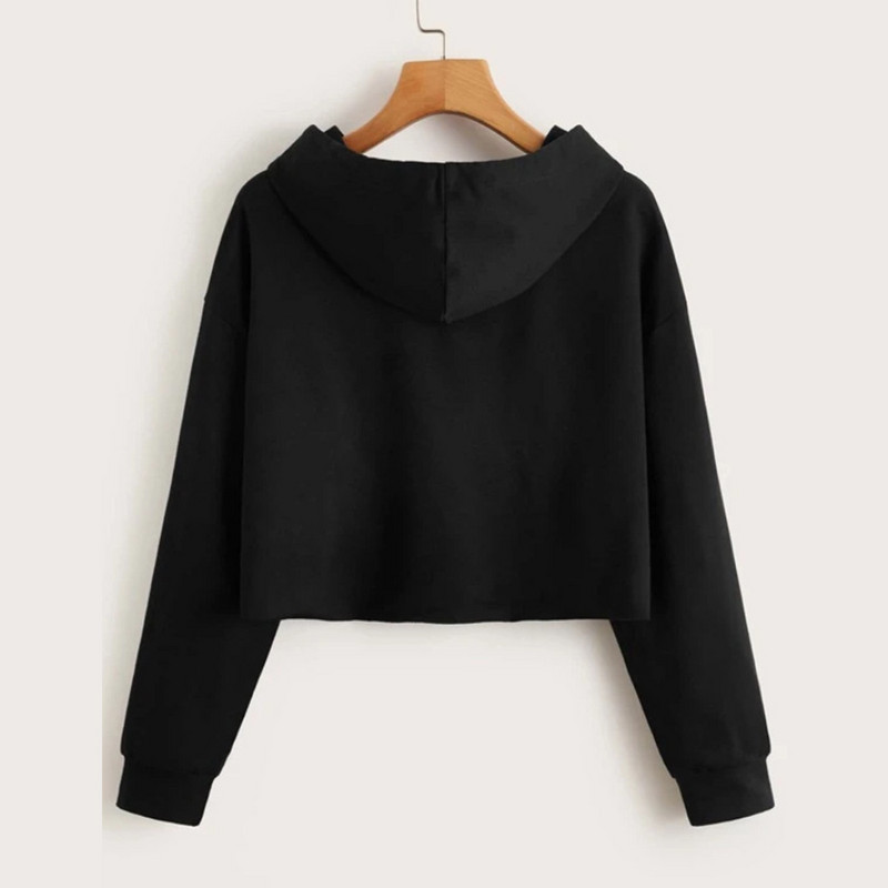 Γυναικεία φθινοπωρινά φούτερ με κουκούλα κοντό μακρυμάνικο πουλόβερ Μασίφ μπλούζα υπερμεγέθη Κορεάτικο φανελάκι Λευκό μπλουζάκι πεταλούδα Γυναικείο πουλόβερ